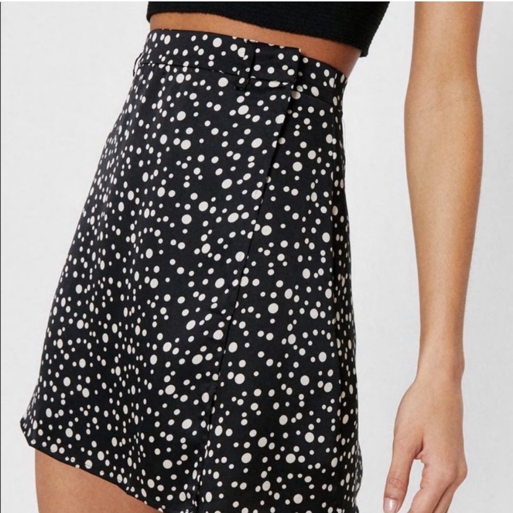 Nasty Gal Polka Dot Wrap Mini Skirt